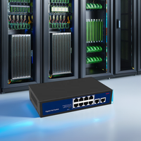 10-Port Gigabit PoE Switch DIP Switch (VLAN/Default/memperpanjang) 96W 8x 802.3af/at PoE Ports 2x Gigabit uplink jaringan Poe Switch