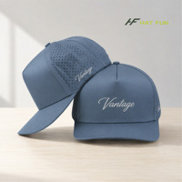 Casquette de golf personnalisée à 5 panneaux, en nylon, avec logo perforé au laser, légère, respirante et à séchage rapide pour le sport
