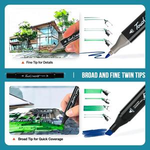 Vente en gros Set de marqueurs 12 à 262 couleurs Marqueurs en <span class=keywords><strong>feutre</strong></span> d'<span class=keywords><strong>alcool</strong></span> Set de marqueurs à double pointe pour artistes permanents Art Markets - Product Image 5