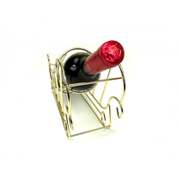 Porte-bouteille à vin en métal plaqué or, support décoratif en forme de traîneau pour comptoir, décoration de bar à domicile