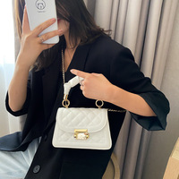 Vente Chaude Sac Bandoulière Imperméable en PU Populaire pour Femmes, Mini Sac à Main Carré Portable Tendance Coréenne pour Dames