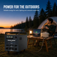 Station d'alimentation portable UPS 3000W, crête 6000W, batterie LiFePO4, 4500+ cycles, générateur solaire à onde sinusoïdale pure