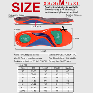 Solette Sportive in Gel PU Morbido con Supporto per Arco Plantare, Antiscivolo, Alleviano la Fatica per Piedi Piatti e Lunghe Permanenze in Piedi - Product Image 5