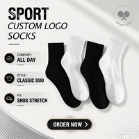 Chaussettes de sport personnalisées avec logo, en gros, pas chères, pour la course, le pickleball, le tennis, le football, pour adultes, femmes et hommes, décontractées, vierges pour sublimation