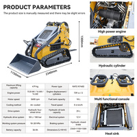 Mini-chargeuse compacte sur chenilles pour usage domestique, tracteur-chargeuse à vendre