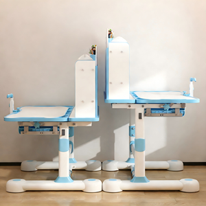 Escritorio de altura ajustable, escritorio de estudio de diseño moderno y juego de sillas para niños, escritorio de aprendizaje cómodo, escritorio de estudio de ángulo ajustable - Product Image 3