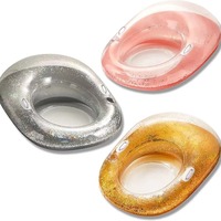 Nouveau modèle transfrontalier de lit flottant gonflable pour adulte, avec filet à paillettes, rangée flottante transparente, poignée, utilisable comme chaise longue aquatique et anneau flottant, pliable