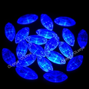 Oleeya - Cristales Brillantes de Cristal con Forma de Ojo de Caballo, Color Neón, Forma Cósmica, para Coser, con Reverso Plano, para Vestidos de Novia - Product Image 6