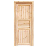 Porte en bois massif de qualité stable pour projets d'appartements, en sapin massif, production en série