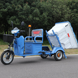 Triciclo Eléctrico con Contenedor de Basura de Plástico de 500L para Transporte de Carga y Limpieza de Propiedades, 48V, 1 Pasajero, Tipo Carrocería Abierta - Product Image 4