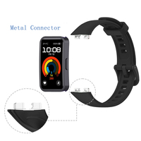 Connecteur en métal Smartwatch Bracelet de montre réglable étanche Smart Watch Sport Bracelet en silicone pour Huawei Band 10 9 8 Correa
