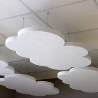 Panel Langit-langit Akustik Cloud Playful, Langsung dari Pabrik, Model Gelombang, Ubin Langit-langit Akustik Celotex dengan Sertifikasi CE ISO