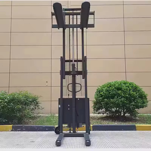 1ton semi-elektrik hidrolik <span class=keywords><strong>Manual</strong></span> <span class=keywords><strong>Stacker</strong></span> mengangkat sendiri palet Forklift - Product Image 3