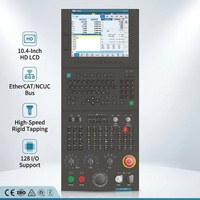 Controlador de Torno CNC Huazhong HNC-808DiT Tipo Bus, Pantalla LCD HD de 10.4 Pulgadas, Sistema CNC de 2-4 Ejes, Compatible con EtherCAT NCUC, Memoria de 128 MB, 2 Años de Garantía