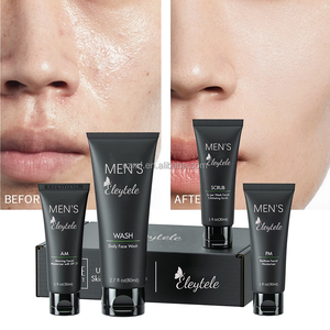 Private Label naturale biologico riparazione <span class=keywords><strong>Anti</strong></span> <span class=keywords><strong>Acne</strong></span> sbiancante idratante olio di controllo restringe pori cura della pelle Set per gli uomini - Product Image 1