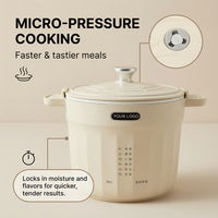 Casserole électrique multifonction de haute qualité à double couche à micro-pression antiadhésive pour fondue coréenne