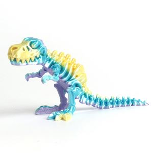 Figurine de squelette de dinosaure Tyrannosaurus Rex imprimée en 3D, jouet artisanal en plastique sur le thème des animaux, cadeau - Product Image 3