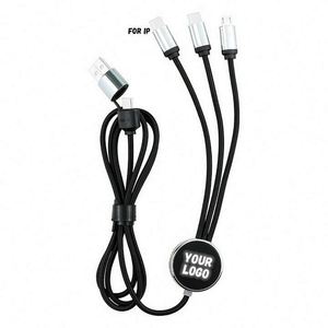 Gift Glow Logo Light up Multi Ports Phone Usb 3 in 1 Led <b>Charging</b> <b>Cable</b> Custom Promotional Gifts - Product Image 6