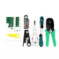 Kit de Herramientas de Reparación de Redes Multimodulares, Alicates de Crimpado RJ45, Probador de Cables LAN, Piezas de Telecomunicaciones para Redes