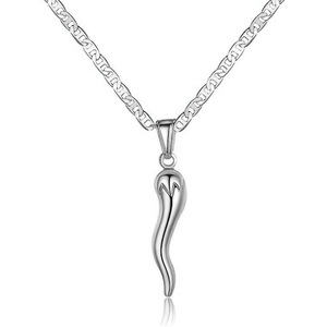 Collar Largo con Colgante de Chile para Mujer, Cadena de Eslabones Tipo Clip, Joyería de Moda para Uso Diario, Regalo - Product Image 5