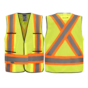 Ansi lớp 2 có thể điều chỉnh <span class=keywords><strong>Hi</strong></span> <span class=keywords><strong>VIS</strong></span> ly khai an toàn vest x-trở lại đa túi biểu tượng tùy chỉnh màu sắc cho nơi làm việc an toàn - Product Image 1