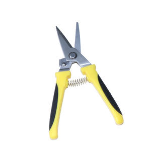 Ciseaux industriels en acier inoxydable à bord lisse avec poignée souple jaune, outil de coupe multi-usages - Product Image 3