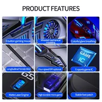 Souris de jeu silencieuse 3200 DPI, souris optique LED réglable, souris filaire USB, style mini pour la maison, le bureau et les jeux sur ordinateur portable