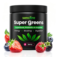 Super Greens Poudre Instantanée Probiotiques et Enzymes pour Adultes