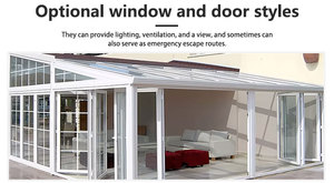 Véranda Moderne en Aluminium de Qualité Garantie, Jardin <span class=keywords><strong>d</strong></span>'Hiver, <span class=keywords><strong>Serre</strong></span>, Solarium Étanche Quatre Saisons, Porche Extérieur - Product Image 3