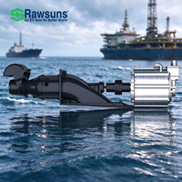 Moteur hors-bord Rawsuns 300V refroidi par eau, moteurs électriques 46/100kw, pompe à jet à aubes, propulseur pour bateau, navire, yacht