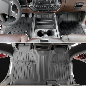 Bền dễ dàng để làm sạch TPE thảm sàn xe cho 2012-2023 GMC Sierra, Chevrolet <span class=keywords><strong>Silverado</strong></span>, nội thất phụ kiện ô tô - Product Image 4