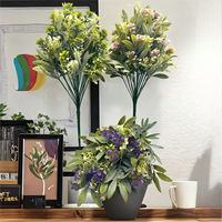 Bouquet de simulation de haute qualité pour la photographie, joli mélange de fleurs et de feuilles d'osmanthus pour la décoration de la maison et de mariage
