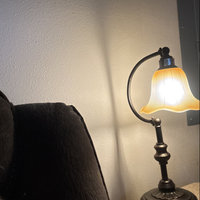 Lampe de table vintage avec abat-jour en verre, chargement USB A+C, commande tactile, lampe de chevet à intensité variable 3 niveaux pour chambre à coucher, salon