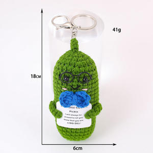 Porte-clés créatif en <span class=keywords><strong>laine</strong></span> crocheté à la main Porte-clés <span class=keywords><strong>de</strong></span> voiture en forme <span class=keywords><strong>de</strong></span> concombre et <span class=keywords><strong>de</strong></span> pomme <span class=keywords><strong>de</strong></span> terre Pendentif tissé Décoration Poupée Porte-clés Sac - Product Image 2