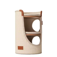 Vente en gros : Grande structure d'escalade et griffoir pour chat, écologique, pour intérieur, avec maisonnette