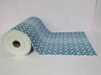 PVC Non-Slip Floor Mat Washable Reversible Cushioned Runner Rug Floral Pattern for Bathroom Kitchen Hallway