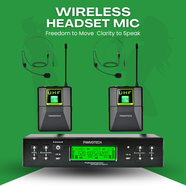 Wireless Headset Microphone XLR Connector-Professional Noise Cancelling Lightweight for Stage Presentation Conferencing Church