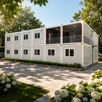 Conteneur de stockage empilable en acier de haute qualité, maison préfabriquée à 2 étages de 20 pieds, bureau, hôtel, appartement, personnalisable, étanche