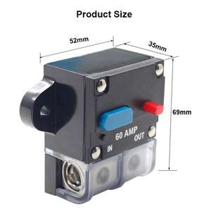 <span class=keywords><strong>12V</strong></span> 48V DC водонепроницаемый АУДИО ВЫКЛЮЧАТЕЛЬ пластиковый ручной сброс 60 <span class=keywords><strong>Amp</strong></span> и 50 <span class=keywords><strong>Amp</strong></span> предохранитель для автомобилей и лодок - Product Image 2