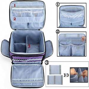 ตัวอย่างฟรี กระเป๋าใส่จักรเย็บผ้าแบบมีล้อ ทนทาน อเนกประสงค์ เหมาะสำหรับธุรกิจ โรงแรม งานแต่งงาน มีช่องใส่ของหลายช่อง ป้องกันฝุ่น - Product Image 2