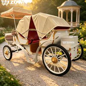 Nuevo Estilo de Carruaje Eléctrico Clásico de 4 Ruedas, Personalizado, de Lujo, para Turismo, Bodas, Hoteles Reales, Marca ZOWN, 2 Años de Garantía - Product Image 1