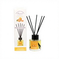 Diffuseur de parfum en verre transparent artisanal de 50 ml, nouveau design luxueux, écologique, marque privée, longue durée, sans alcool