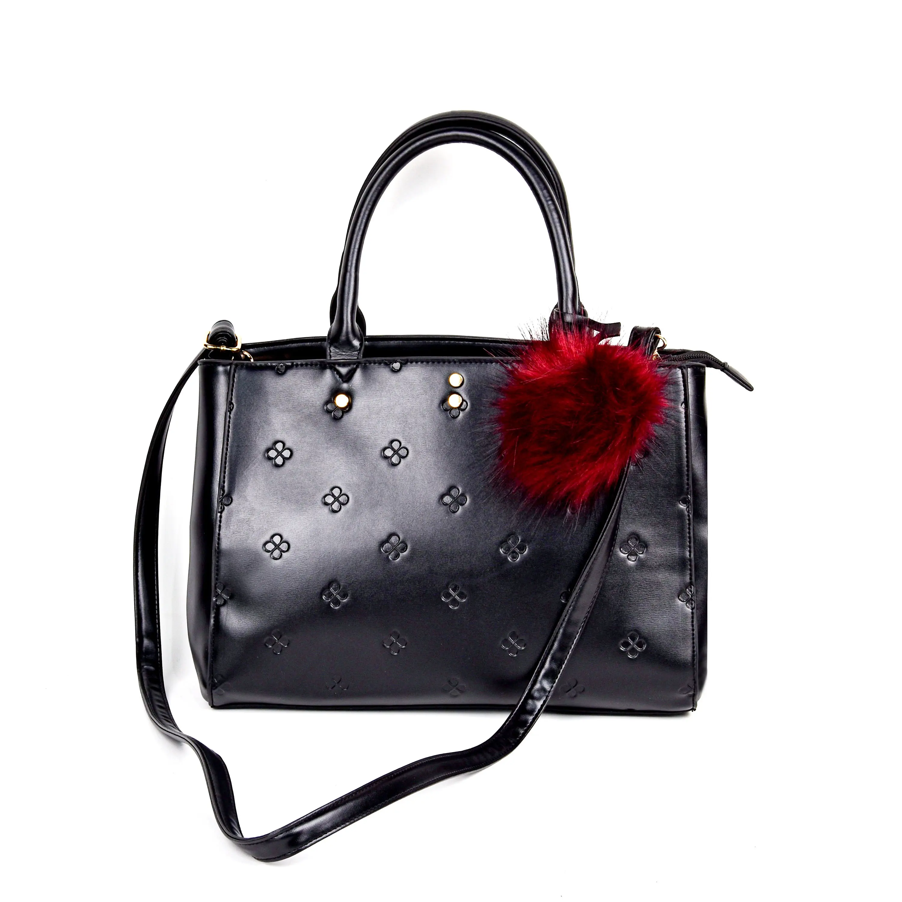 Yuhong Latest Design Fashion Ladies Bag Black Custom Ladies Leather Bag Luxury Women Vegan Leather Shoulder Bag