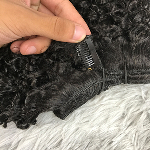 Hot bán giá rẻ 100% Remy Trinh cambodin tóc con người Full Head 3C 4A kinky xoăn clip trong phần mở rộng tóc cho phụ nữ da đen - Product Image 6