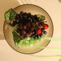 Récipient alimentaire en verre ambré de haute qualité assiettes de légumes et de fruits écologiques pour la table à la maison pour les fêtes