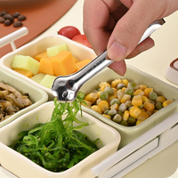 Pince de cuisine antidérapante en forme de griffe de chat, ustensile de cuisine en acier inoxydable pour glace, salade, steak, pain