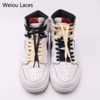 Lacets plats personnalisés Weiou 8 mm, paire, deux extrémités de la même couleur, imprimé animal, polyester, longueur et largeur personnalisables, couleur personnalisée, chaussures