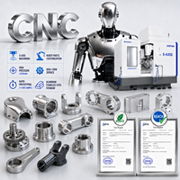 Composant structurel industriel de bras robotisé usiné avec précision en aluminium et acier inoxydable, usinage CNC, fraisage, électroérosion à fil, marque personnalisée