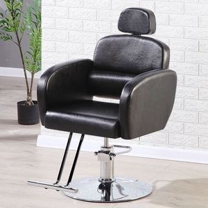 Minimalist Hydraulic Salon <b>Chair</b> with Upholstered Armrests - Simple Hairdressing <b>Chair</b> for Professional Hair Salons - Product Image 6