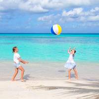 Ballon de plage gonflable transparent arc-en-ciel en PVC souple, jouet aquatique unisexe pour adolescents et adultes, idéal pour la plage et la piscine, sûr et durable
